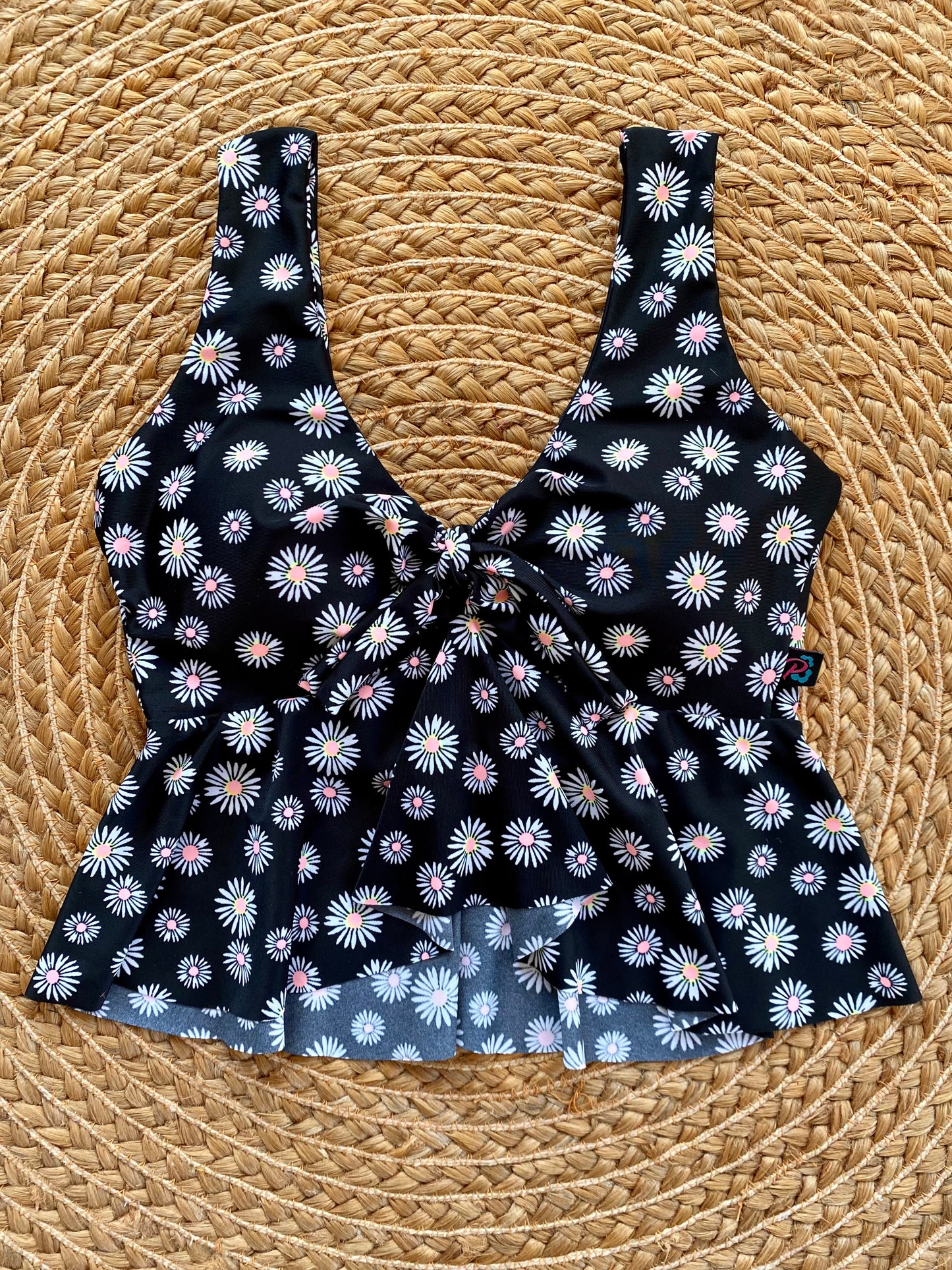 Top peplum estampado a elección