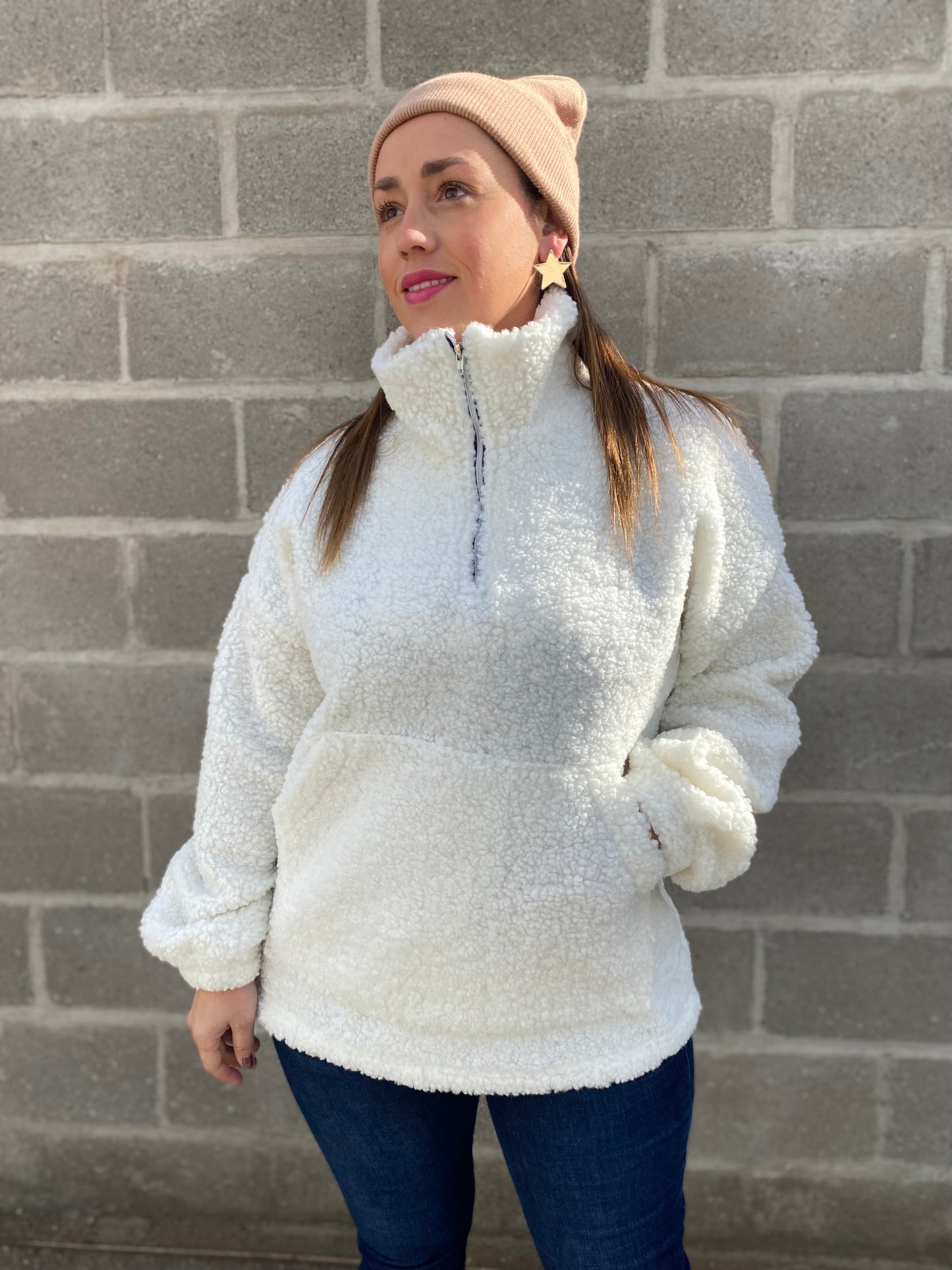 Poleron Sheep Blanco Invierno