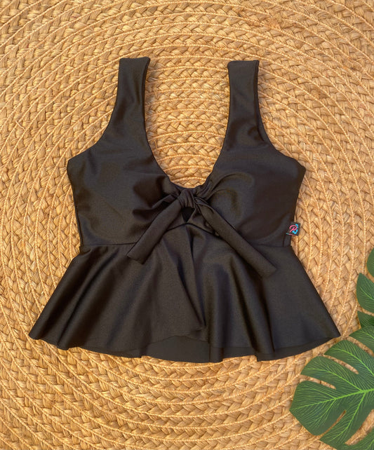 Top peplum negro