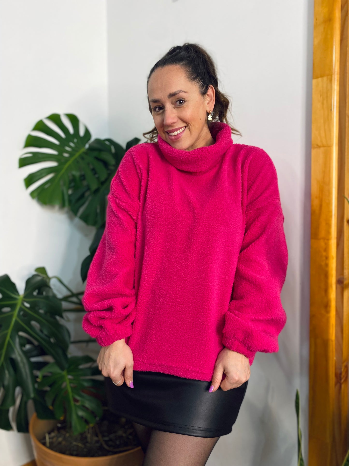 Poleron Ovejero Fucsia